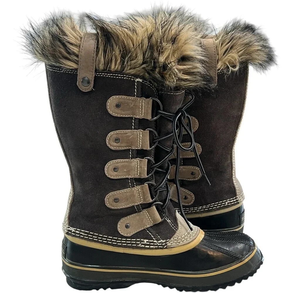 Sorel Joan of Arctic Size 6 Faux Fur Women's Waterproof Winter Boots 4.5 UK